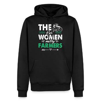 Landwirt Bäuerin - Männer Premium Bio Hoodie - Schwarz - Vorne - Nico (187cm)