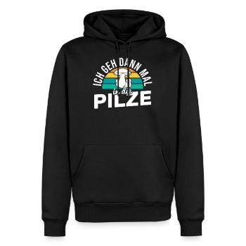 Pilz Pilzsammler Pilze - Männer Premium Bio Hoodie - Schwarz - Vorne - Nico (187cm)