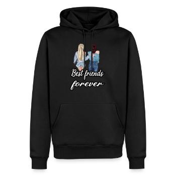 Meilleure amie pour toujours - Sweat à capuche Premium bio Homme - noir - Devant - Nico (187cm)