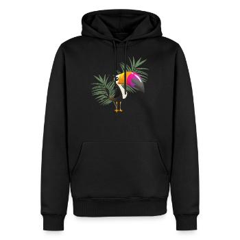 Tukan - Sweat à capuche Premium bio Homme - noir - Devant - Nico (187cm)