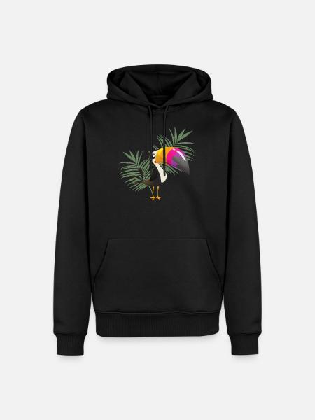 toucan - Men’s Premium Organic Hoodie - black