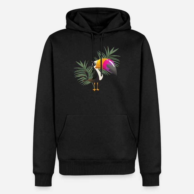 toucan - Men’s Premium Organic Hoodie - black