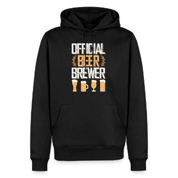 official bier brauer - Männer Premium Bio Hoodie - Schwarz - Vorne - Nico (187cm)