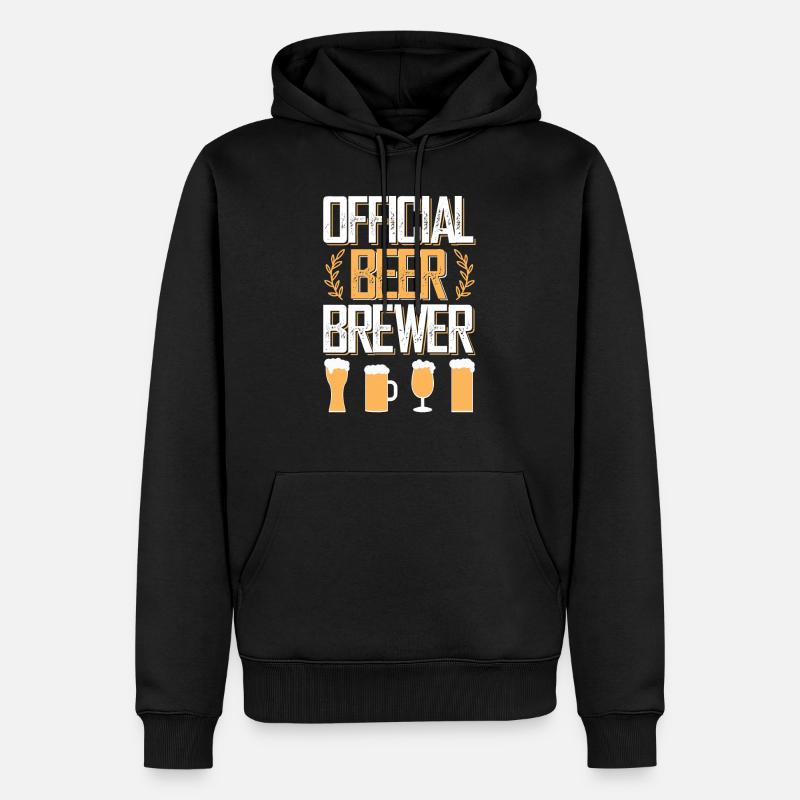 official bier brauer - Männer Premium Bio Hoodie - Schwarz