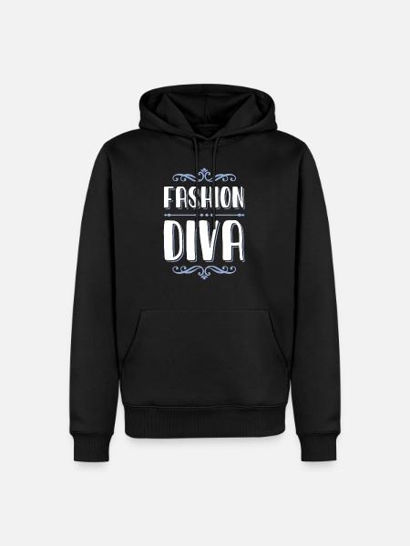 fashion diva - Men’s Premium Organic Hoodie - black