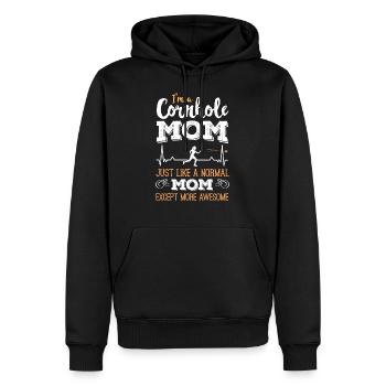 Cornhole Mom like a normal Mom Except More Awesome - Men’s Premium Organic Hoodie - black - Front - Nico (187cm)