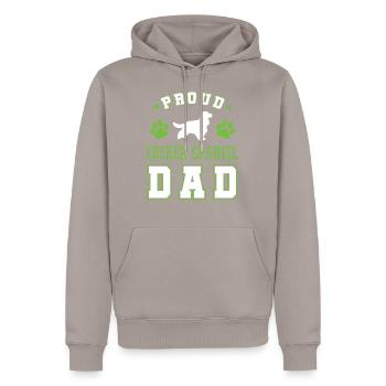 Cocker Spaniel - Sweat à capuche Premium bio Homme - taupe - Devant - Nico (187cm)