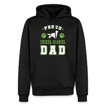 Cocker Spaniel - Sweat à capuche Premium bio Homme - noir - Devant - Nico (187cm)