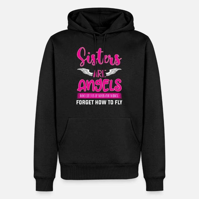 Schwester Schwestern - Männer Premium Bio Hoodie - Schwarz