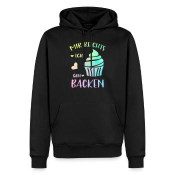 Backliebhaber Geschenk Mir Reichts Ich Geh Backen - Männer Premium Bio Hoodie - Schwarz - Vorne - Nico (187cm)