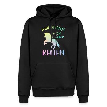 Mir Reichts Ich geh Reiten Geschenk für Pferdefan - Männer Premium Bio Hoodie - Schwarz - Vorne - Nico (187cm)
