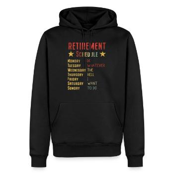 Plan de retraite Retraités drôles à la retraite - Sweat à capuche Premium bio Homme - noir - Devant - Nico (187cm)