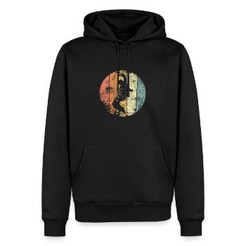 Breakdancer vintage Hip-Hop - Männer Premium Bio Hoodie - Schwarz - Vorne - Nico (187cm)