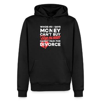 Mens Funny Recently Divorce graphique - Sweat à capuche Premium bio Homme - noir - Devant - Nico (187cm)