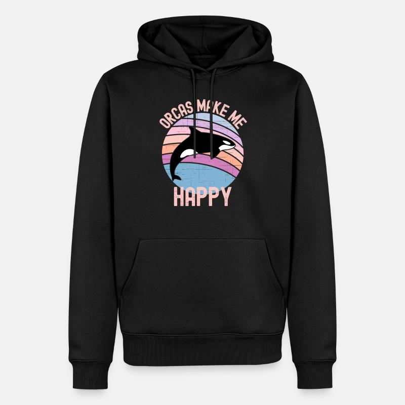 Orques Make Me Happy - Sweat à capuche Premium bio Homme - noir