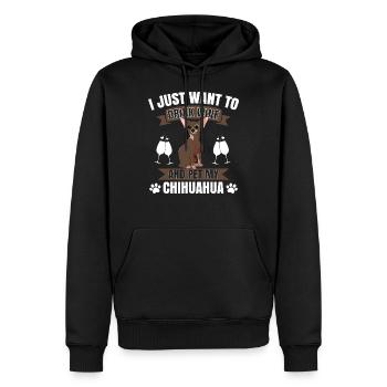 Chihuahua - Männer Premium Bio Hoodie - Schwarz - Vorne - Nico (187cm)
