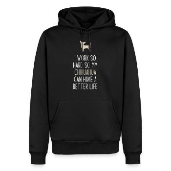 Chihuahua - Männer Premium Bio Hoodie - Schwarz - Vorne - Nico (187cm)
