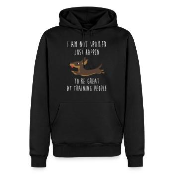 Dachshund - Männer Premium Bio Hoodie - Schwarz - Vorne - Nico (187cm)