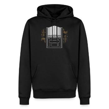 Orgel - Männer Premium Bio Hoodie - Schwarz - Vorne - Nico (187cm)
