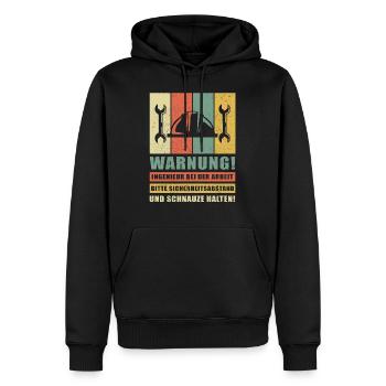 Ingenieur Spruch Ingenieure Bauingenieur Geschenk - Männer Premium Bio Hoodie - Schwarz - Vorne - Nico (187cm)