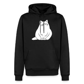 Chat Chat Chat - Sweat à capuche Premium bio Homme - noir - Devant - Nico (187cm)