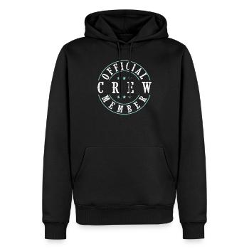 Membre de l’équipage - Sweat à capuche Premium bio Homme - noir - Devant - Nico (187cm)