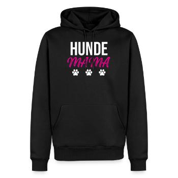 Hunde Mama Spruch - Männer Premium Bio Hoodie - Schwarz - Vorne - Nico (187cm)