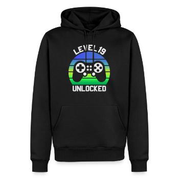 19. Geburtstagsgeschenke, 19 Jahre alt Geburtstag - Männer Premium Bio Hoodie - Schwarz - Vorne - Nico (187cm)