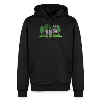 Esel Wald Pferd Maultier Liebhaber Haustier - Männer Premium Bio Hoodie - Schwarz - Vorne - Nico (187cm)