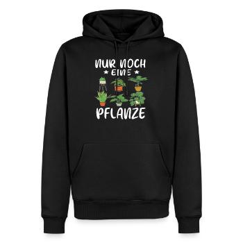 Nur noch eine Pflanze | Lustiges Gärtner Geschenk - Männer Premium Bio Hoodie - Schwarz - Vorne - Nico (187cm)