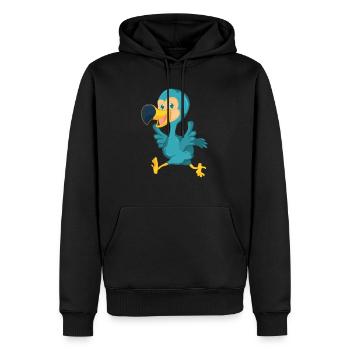Dodo Vogel - Männer Premium Bio Hoodie - Schwarz - Vorne - Nico (187cm)