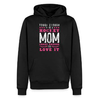 maman maman ice hockey hockey hockey - Sweat à capuche Premium bio Homme - noir - Devant - Nico (187cm)