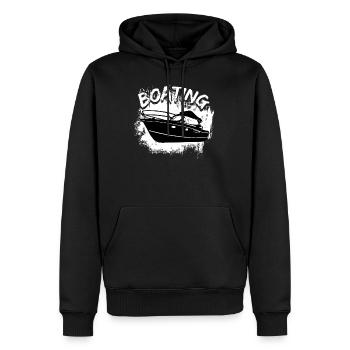 Boot Regatta . Motorboot Motoryacht . Yacht Segeln - Männer Premium Bio Hoodie - Schwarz - Vorne - Nico (187cm)