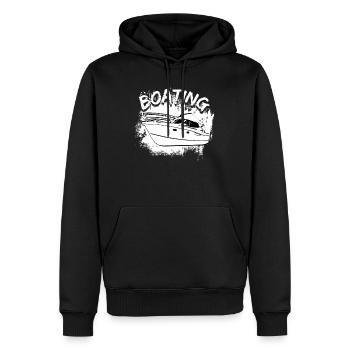 Boot Regatta . Motorboot Motoryacht . Yacht Segeln - Männer Premium Bio Hoodie - Schwarz - Vorne - Nico (187cm)