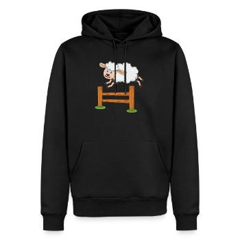 Schaf - Männer Premium Bio Hoodie - Schwarz - Vorne - Nico (187cm)