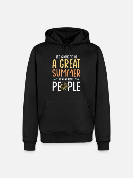 été summer - Sweat à capuche Premium bio Homme - noir