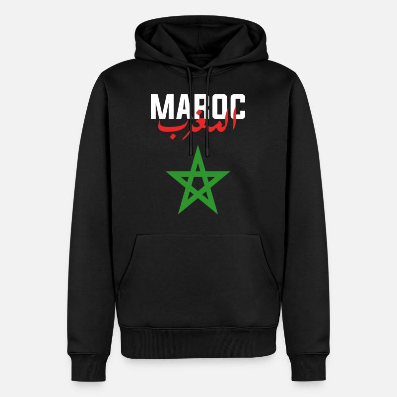 Marokko - Männer Premium Bio Hoodie - Schwarz