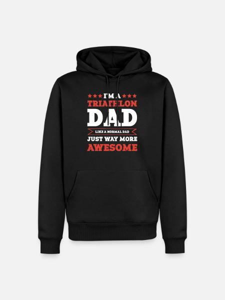 Triathlon dad papa - Men’s Premium Organic Hoodie - black