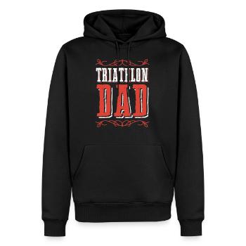 Triathlon dad - Männer Premium Bio Hoodie - Schwarz - Vorne - Nico (187cm)