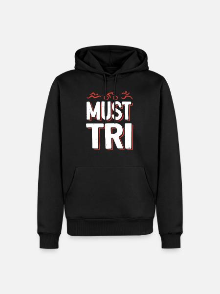 spruch Triathlon triathlete - Men’s Premium Organic Hoodie - black