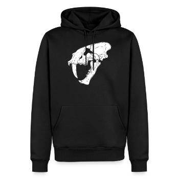 Plus à dents de sabre - Sweat à capuche Premium bio Homme - noir - Devant - Nico (187cm)