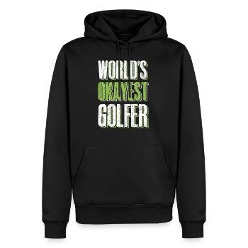 golf golf - Sweat à capuche Premium bio Homme - noir - Devant - Nico (187cm)