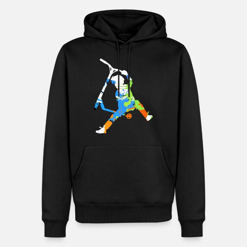 Freestyle-Roller - Männer Premium Bio Hoodie - Schwarz