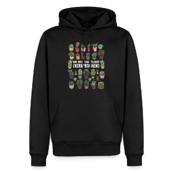 Nur noch eine Pflanze | Lustiges Gärtner Geschenk - Männer Premium Bio Hoodie - Schwarz - Vorne - Nico (187cm)