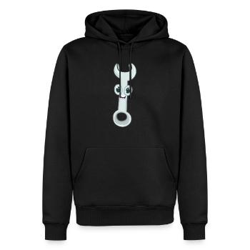 Outil de clé de la clé - Sweat à capuche Premium bio Homme - noir - Devant - Nico (187cm)