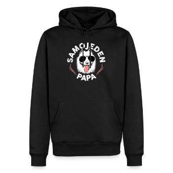 Samojede Samojeden Papa Samojedenhunde Geschenk - Männer Premium Bio Hoodie - Schwarz - Vorne - Nico (187cm)