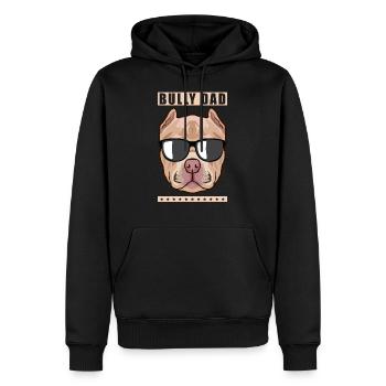 Bully Dad American Bully Hundebesitzer Geschenk - Männer Premium Bio Hoodie - Schwarz - Vorne - Nico (187cm)