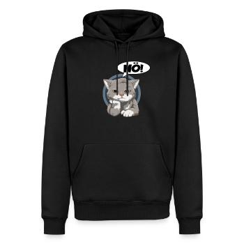 Katze Kater Streiken Ärgern Null Bock Keine Lust - Männer Premium Bio Hoodie - Schwarz - Vorne - Nico (187cm)