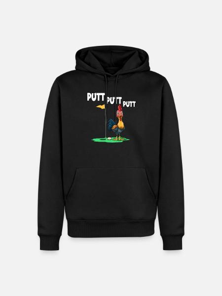 Putt Putt Putt Hühner Golf - Männer Premium Bio Hoodie - Schwarz