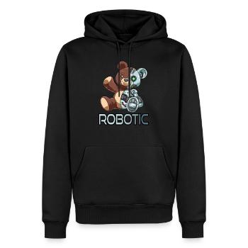 Lustiges Bär Roboter Robotic Kuscheln Cyborg - Männer Premium Bio Hoodie - Schwarz - Vorne - Nico (187cm)